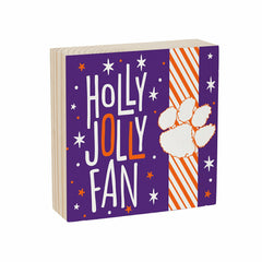 Clemson University Block, Holiday, 6x6, Collegiate, Home