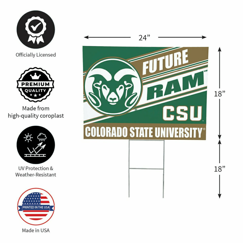 Colorado State University Coroplast Yard Sign, Future Student, Collegiate, Home