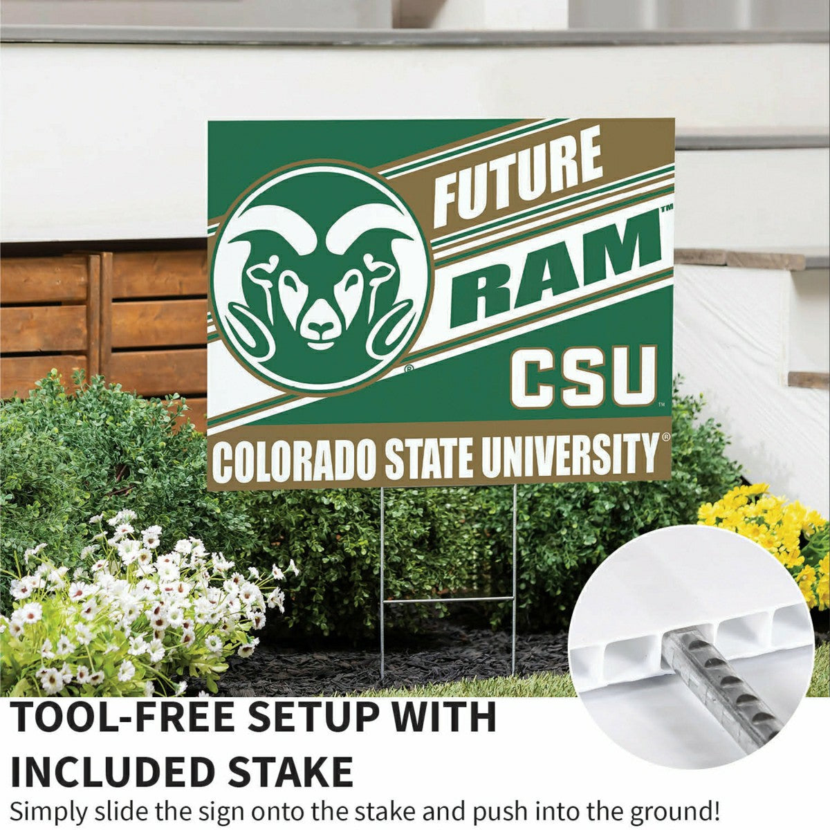 Colorado State University Coroplast Yard Sign, Future Student, Collegiate, Home
