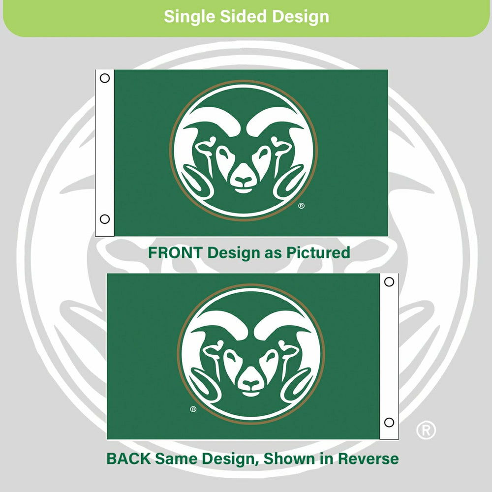 Colorado State Single Sided Flag w/ 2 Grommets, 3'x5', Collegiate, Home