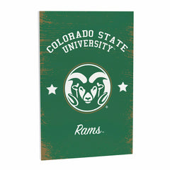 Colorado State University Wood Wall Sign, 16x24, Collegiate, Home