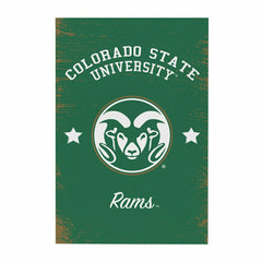 Colorado State University Wood Wall Sign, 16x24, Collegiate, Home