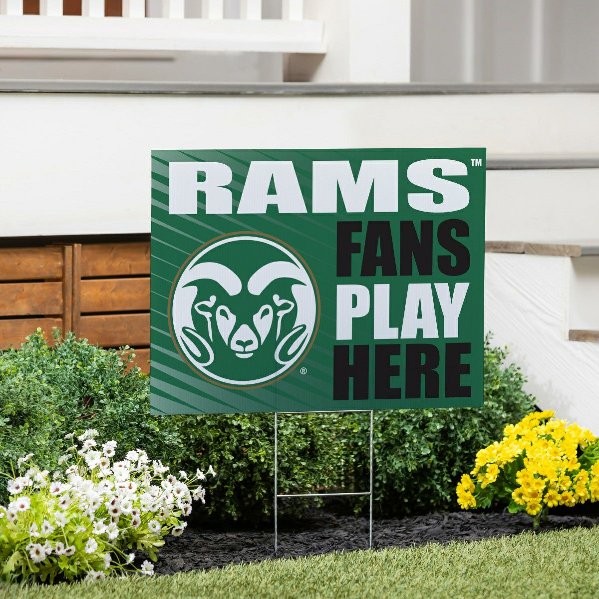 Colorado State University Coroplast Yard Sign "Fans Play Here", Collegiate, Home