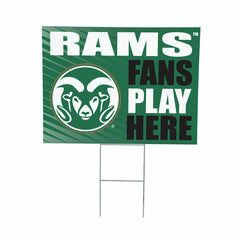 Colorado State University Coroplast Yard Sign "Fans Play Here", Collegiate, Home