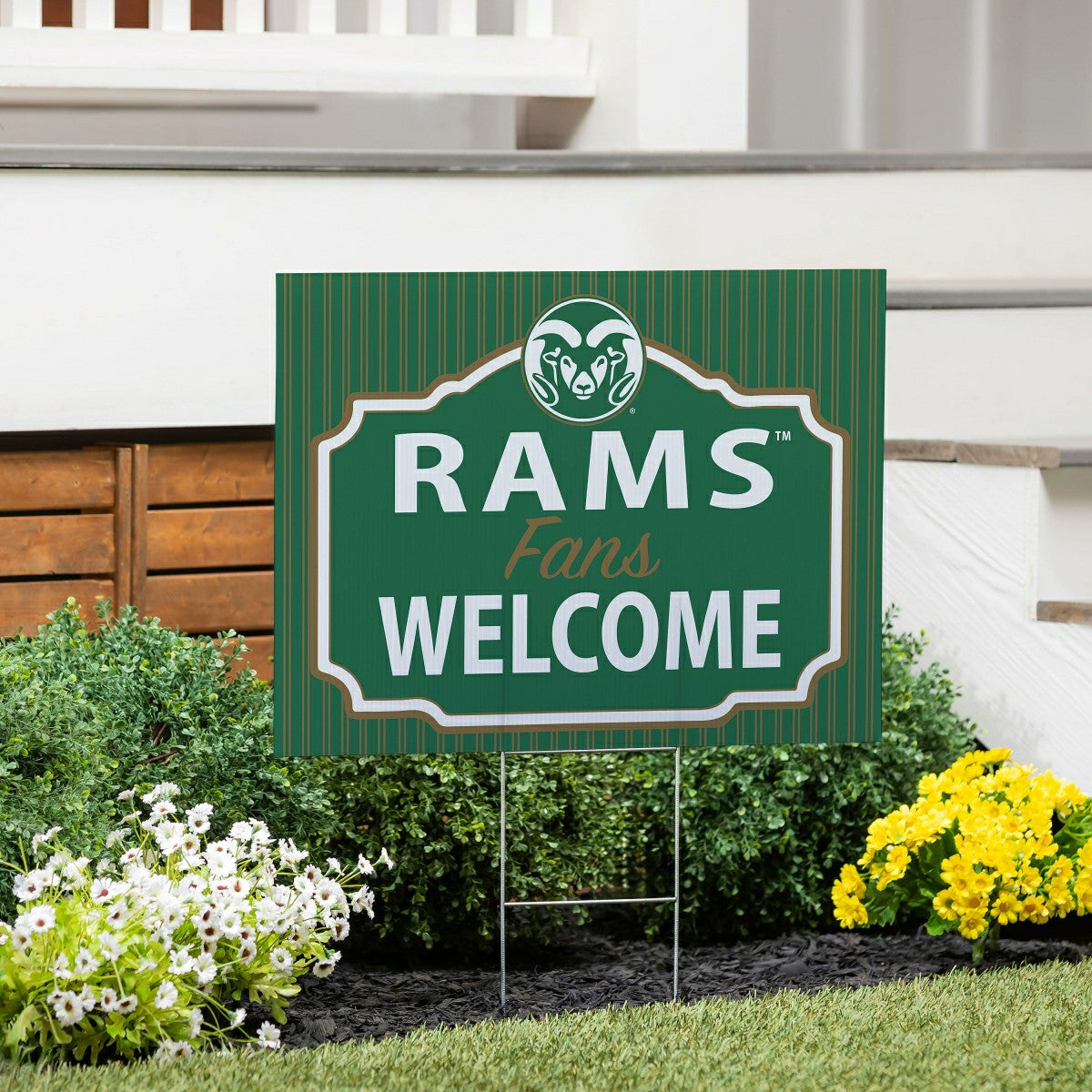 Colorado State University Coroplast Yard Sign, "Fans Welcome", Collegiate, Home