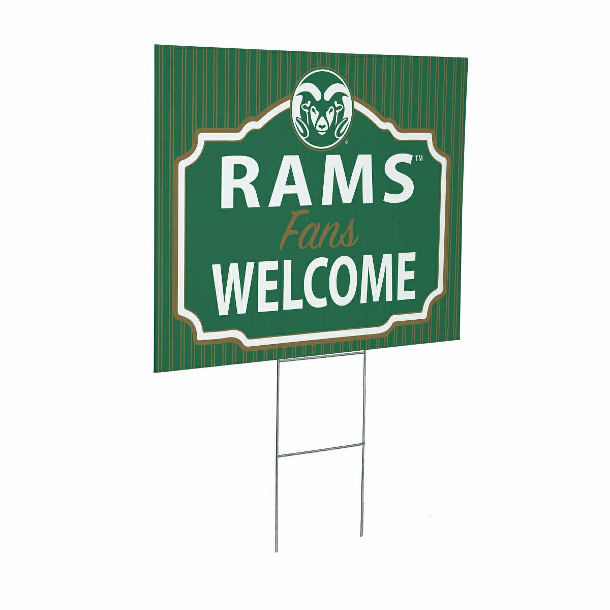Colorado State University Coroplast Yard Sign, "Fans Welcome", Collegiate, Home