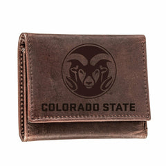Colorado State University, Tri-Fold Wallet, Brown, CH, 100% Genuine Le, Collegiate, Home