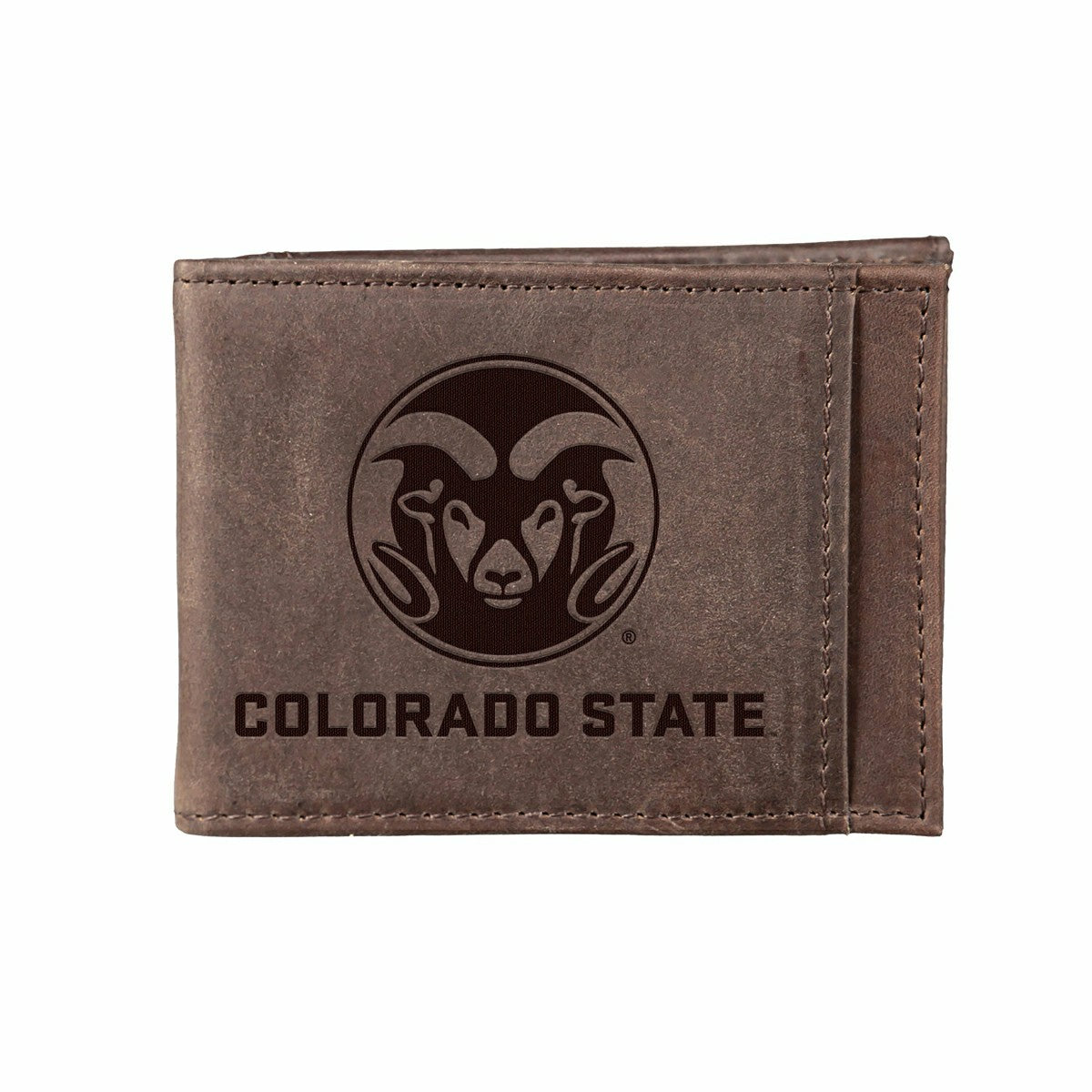 Slim Card Holder with RFID Blocking, Colorado State University, Brown, Collegiate, Home