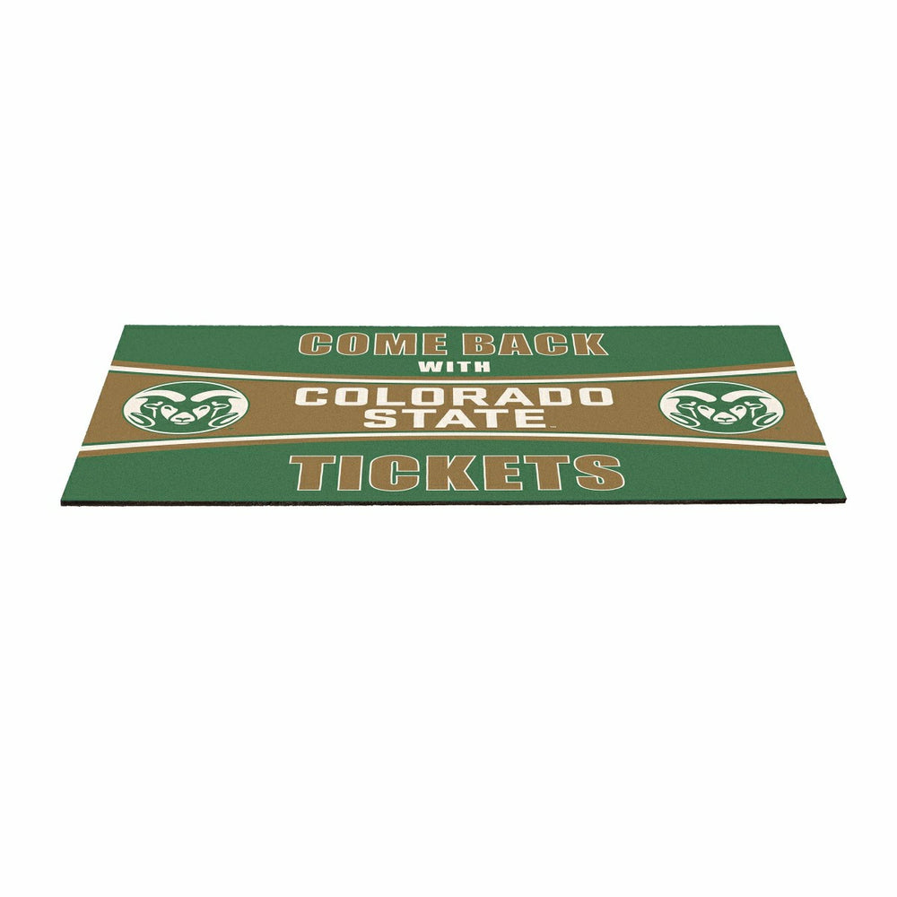 28" x 16" PVC Trapper Mat, Come Back with Tickets, Colorado State Univ, Collegiate