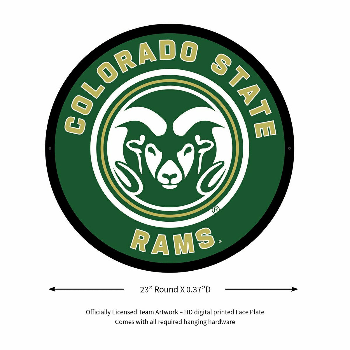 LED Wall Decor, Round, Colorado State University, Collegiate, Home