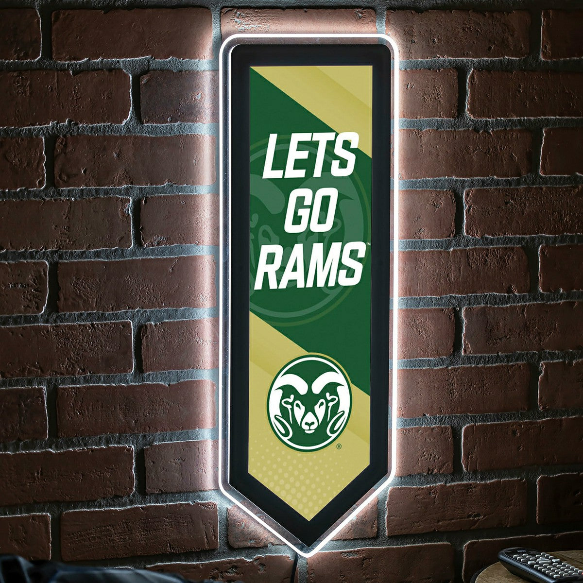 LED Wall Decor, Pennant, Colorado State University, Collegiate, Home