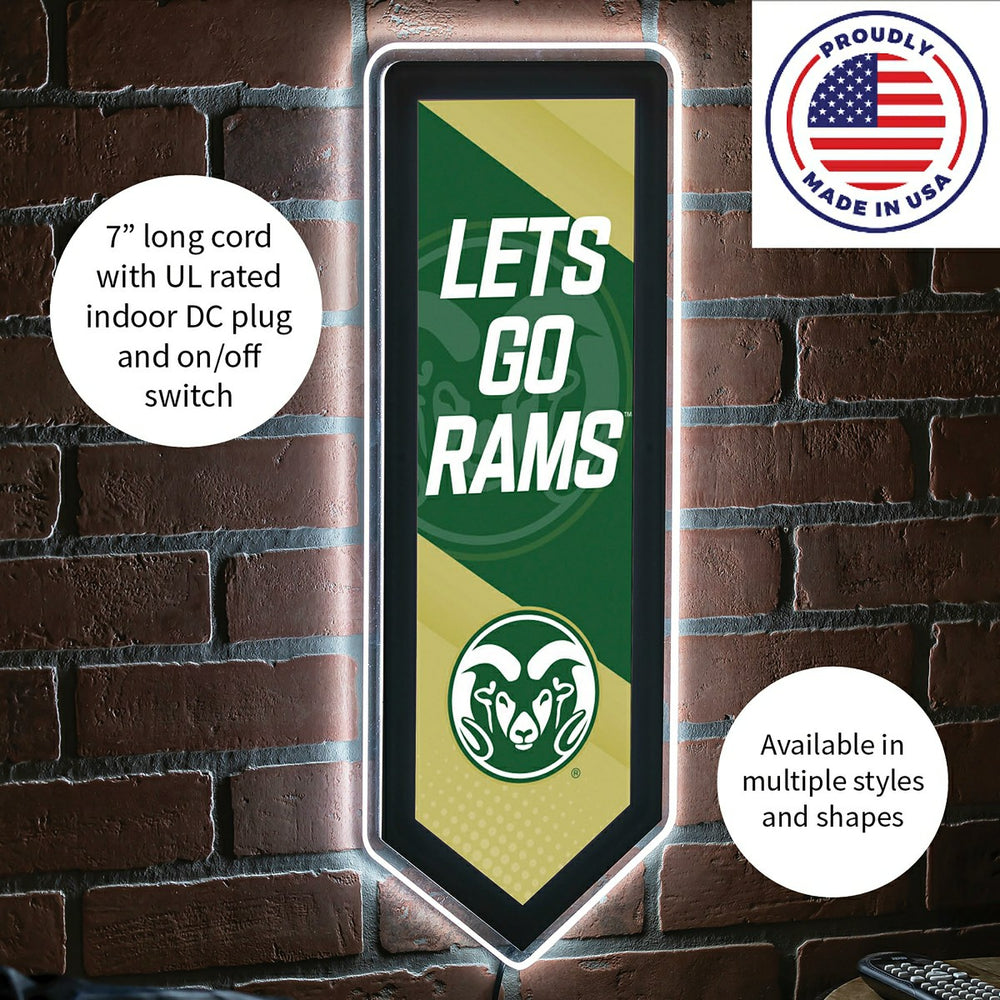 LED Wall Decor, Pennant, Colorado State University, Collegiate, Home