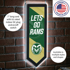 LED Wall Decor, Pennant, Colorado State University, Collegiate, Home