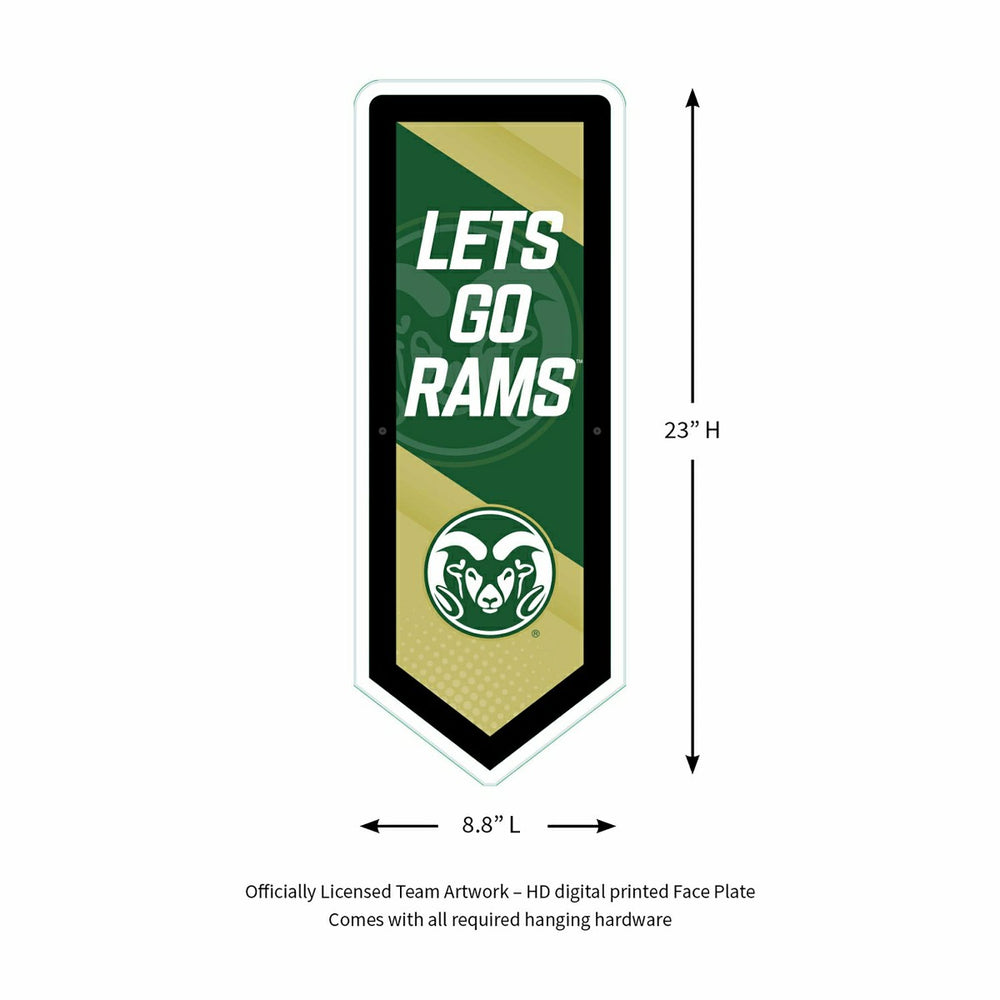 LED Wall Decor, Pennant, Colorado State University, Collegiate, Home