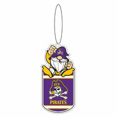 East Carolina University Gift Tag Ornament, Gnome Fan, Collegiate, Home