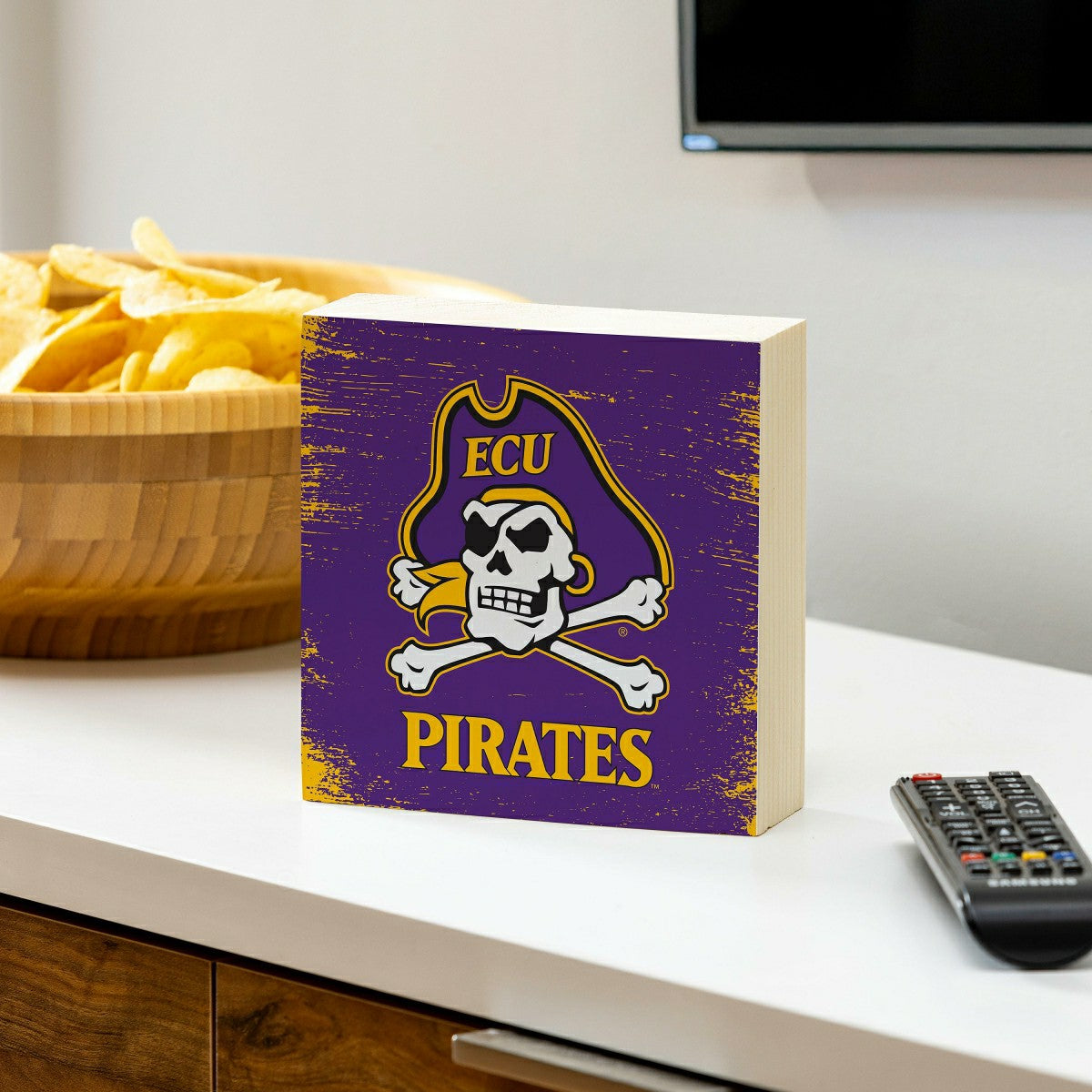 East Carolina University Plock, Down Home Fans, 6x6, Collegiate, Home