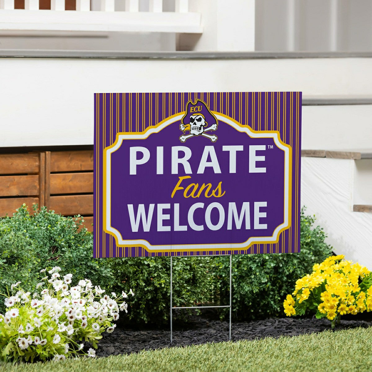 East Carolina University Coroplast Yard Sign, "Fans Welcome", Collegiate, Home