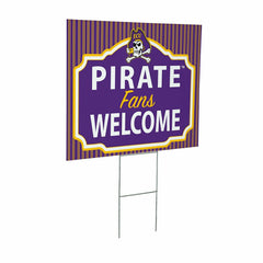 East Carolina University Coroplast Yard Sign, "Fans Welcome", Collegiate, Home