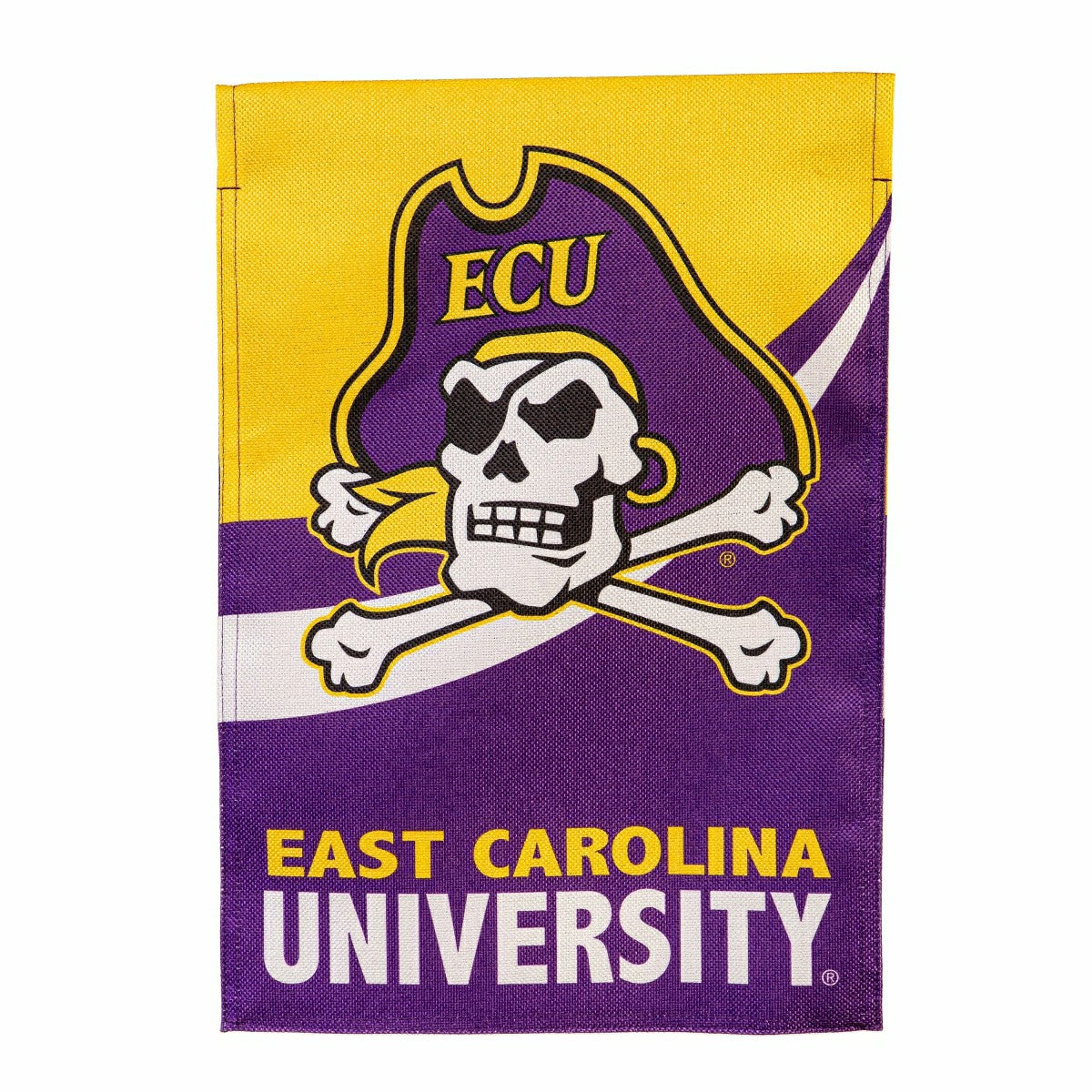 East Carolina University Burlap Flag GDN Size, Collegiate, Home