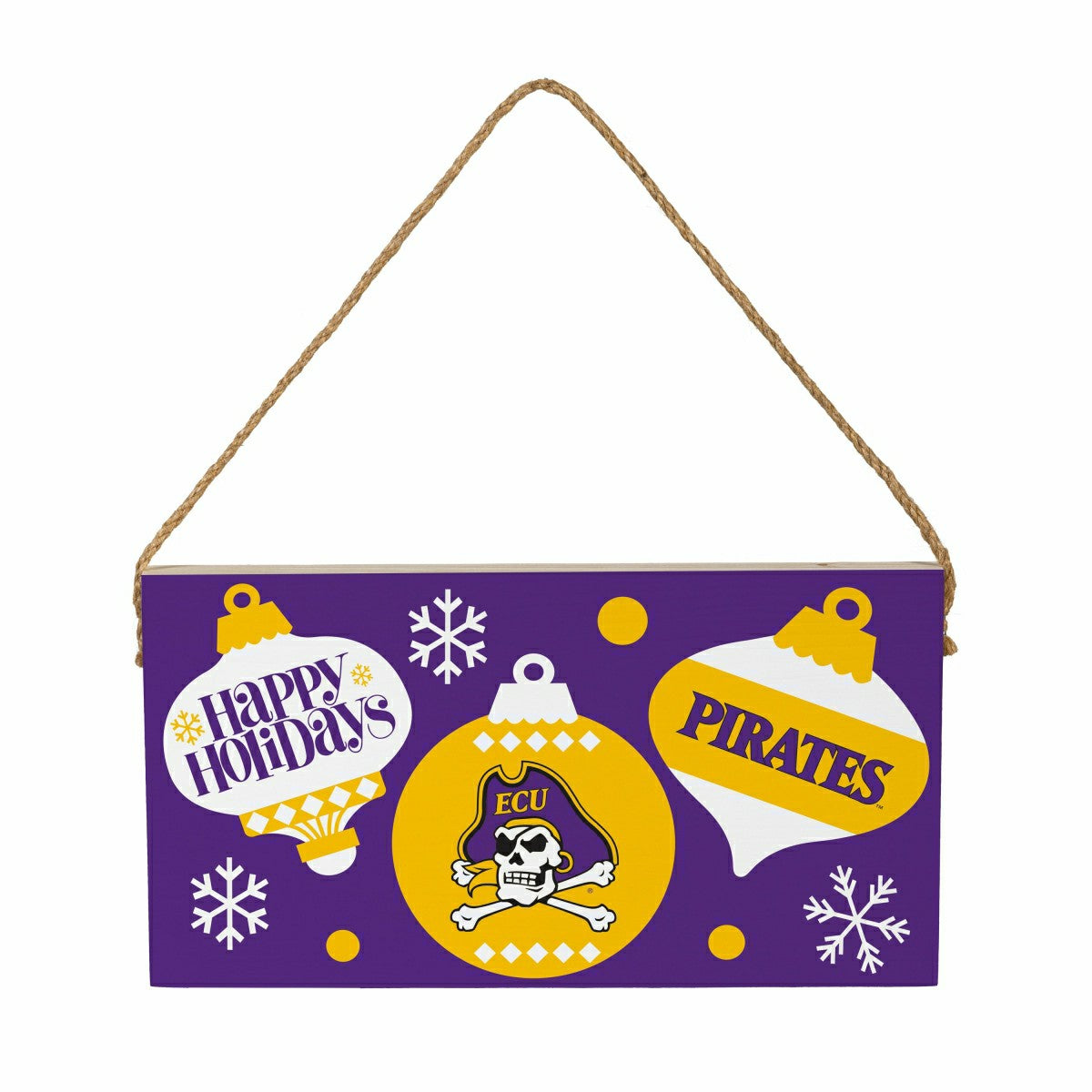 East Carolina University Holiday Wood Wall Sign, 6x11, Collegiate, Home