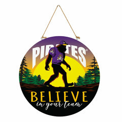 East Carolina University Bigfoot Round Door Décor with Hanging Rope, 1, Collegiate, Home