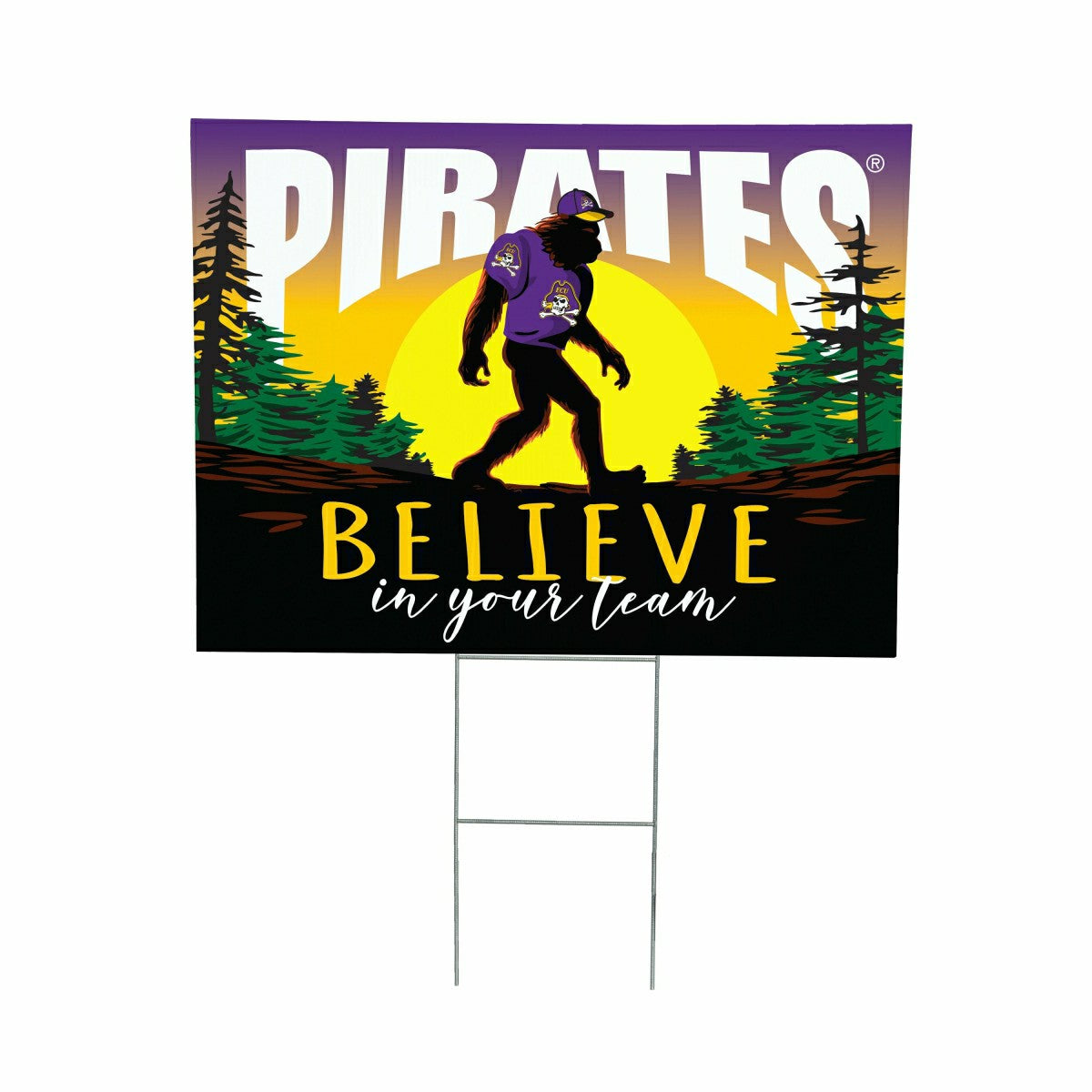 East Carolina University Yard Sign, Bigfoot, Collegiate, Home