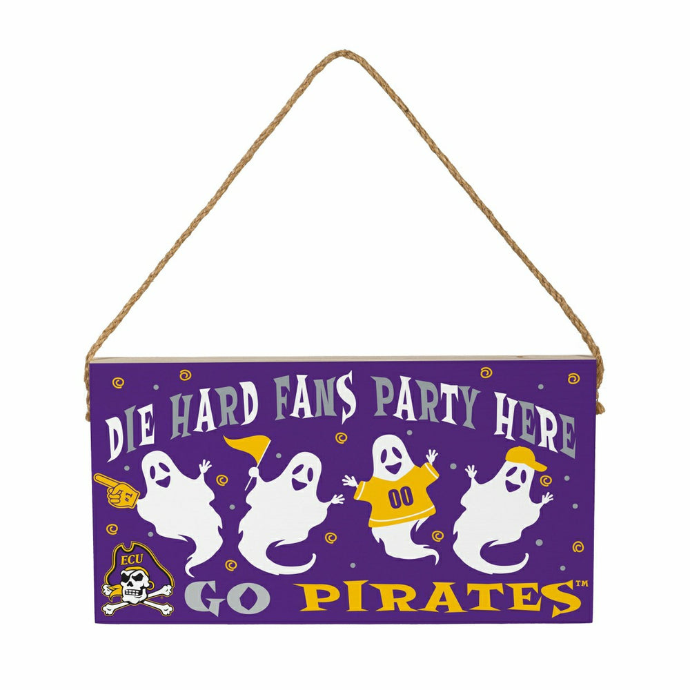 East Carolina University Halloween Wood Wall Sign, 6x11, Collegiate, Home