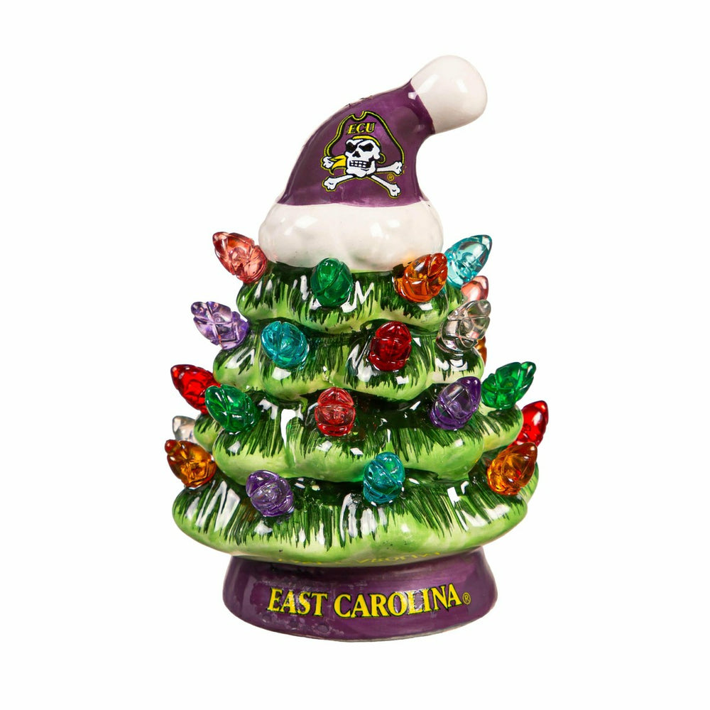 4" Mini LED Tabletop Christmas Tree, Set of 2, East Carolina Universit, Collegiate, Home