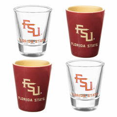 Florida State University 4-Piece Ceramic and Glass 2oz. Shot Glass Set, Collegiate, Home