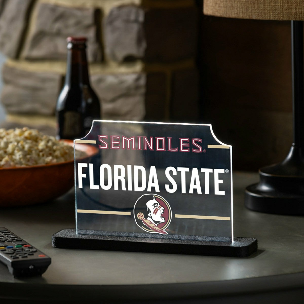 Florida State University College Rectangle Desklite LED Decor, Collegiate, Home