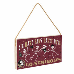 Florida State University Halloween Wood Wall Sign, 6x11, Collegiate, Home