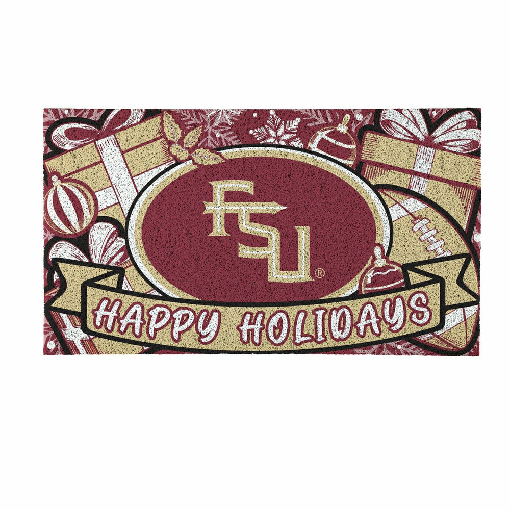 Florida State University Holiday PVC Mat, 28"x16", Collegiate