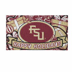 Florida State University Holiday PVC Mat, 28"x16", Collegiate