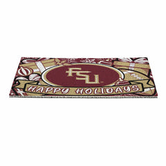 Florida State University Holiday PVC Mat, 28"x16", Collegiate