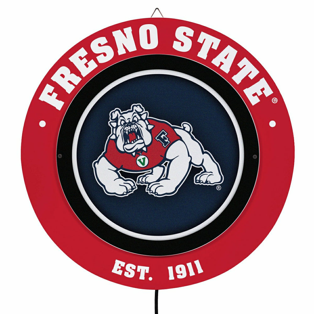 Fresno State, Metal Lite, Round, Collegiate