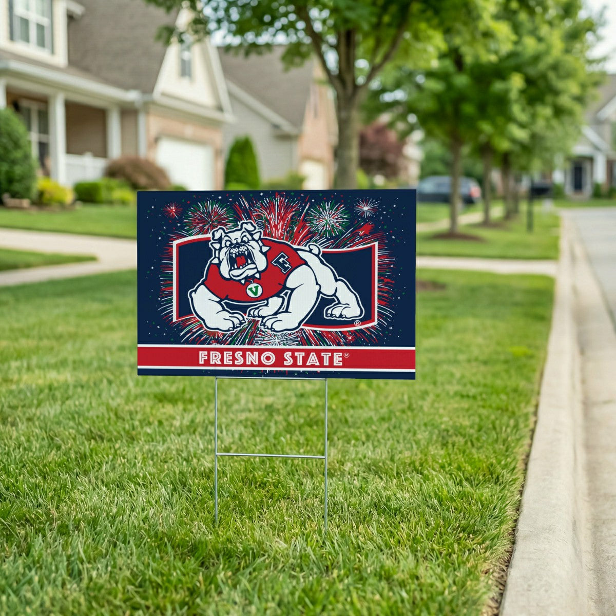 Fresno State Yard Sign, Patriotic, Collegiate, Home