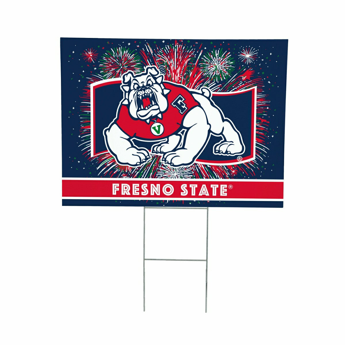 Fresno State Yard Sign, Patriotic, Collegiate, Home