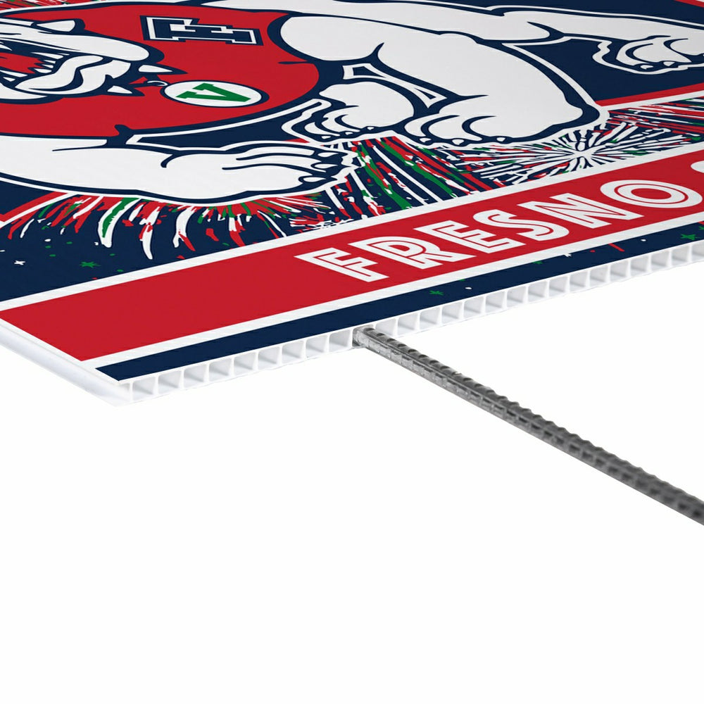 Fresno State Yard Sign, Patriotic, Collegiate, Home