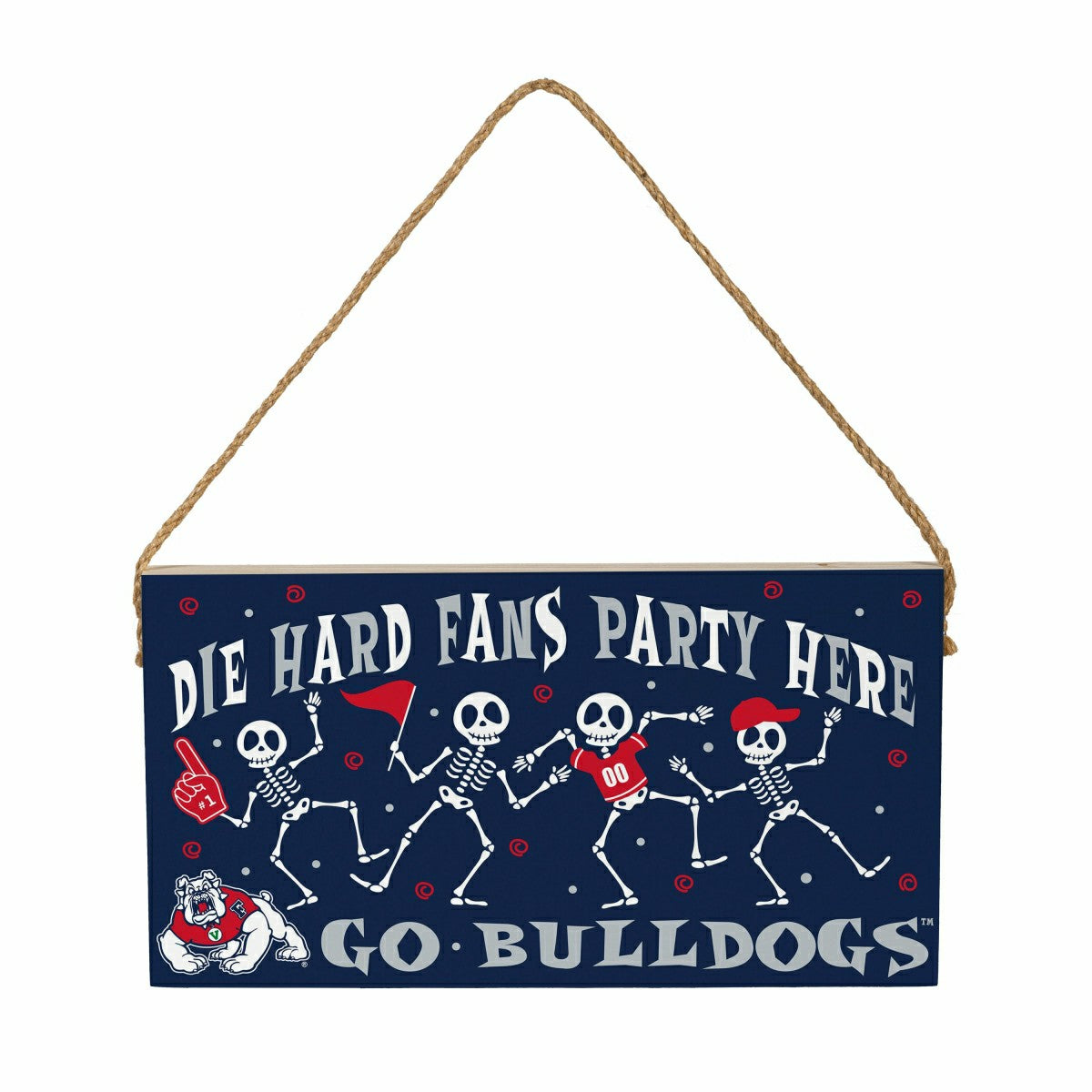 Fresno State Halloween Wood Wall Sign, 6x11, Collegiate, Home