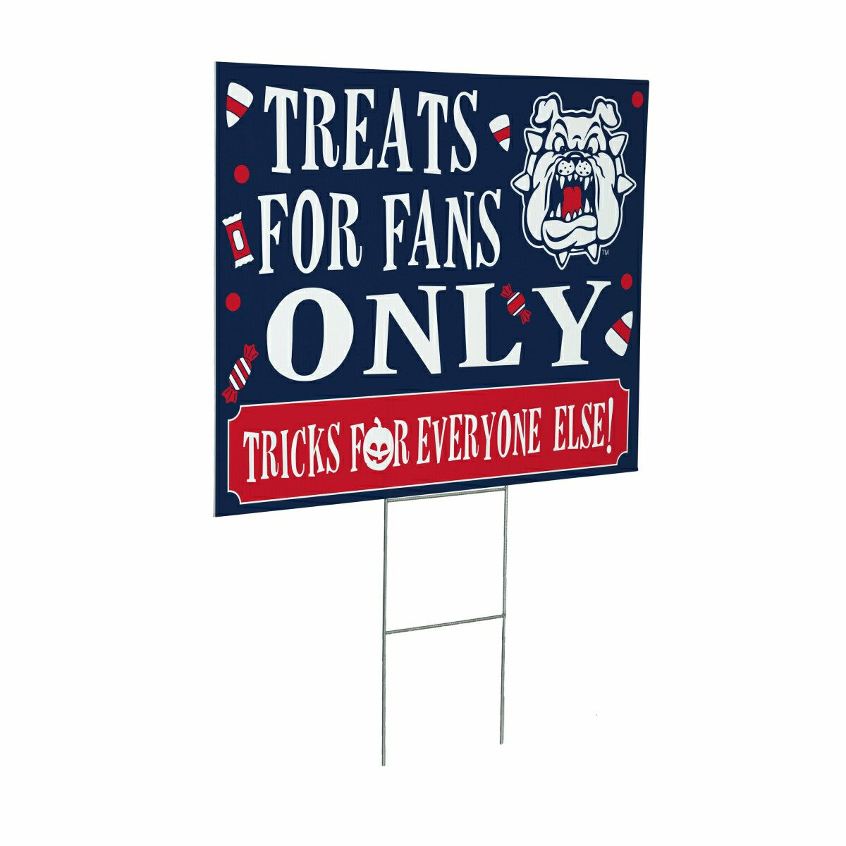 Fresno State Yard Sign, Halloween Treats for Fans, Collegiate, Home