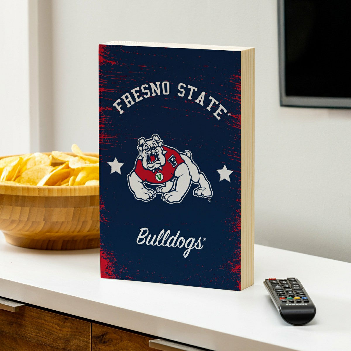 Fresno State Wood Wall Sign, 16x24, Collegiate, Home