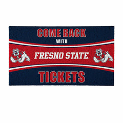 28" x 16" PVC Trapper Mat, Come Back with Tickets, Fresno State, Collegiate