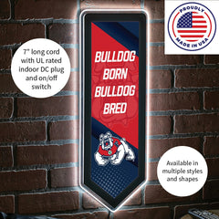 Fresno State College Pennant Glazelite LED Decor, Collegiate, Home