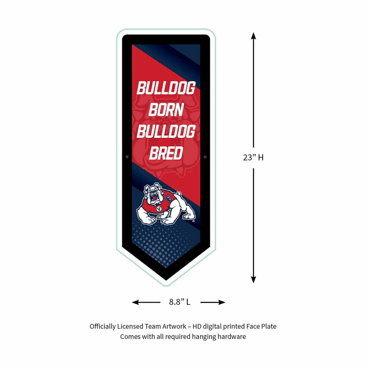 Fresno State College Pennant Glazelite LED Decor, Collegiate, Home