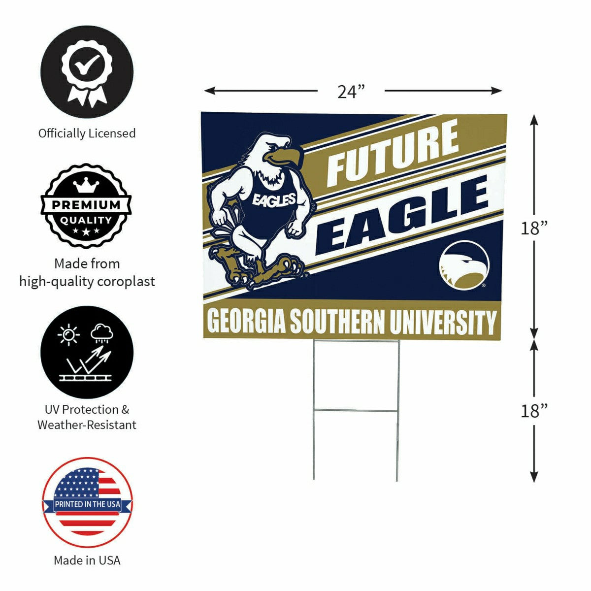Georgia Southern University Coroplast Yard Sign, Future Student, Collegiate, Home