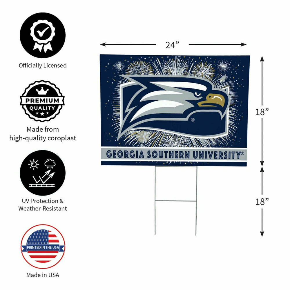 Georgia Southern University Yard Sign, Patriotic, Collegiate, Home