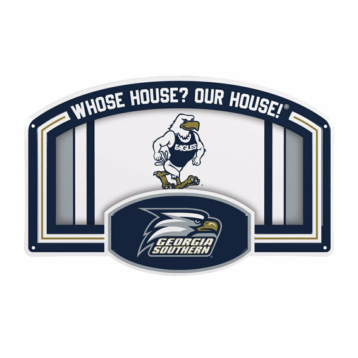 Georgia Southern University USA Embossed Steel Wall Sign, 11" x 17", Collegiate, Home