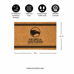 Georgia Southern University Large One Color Coir Mat, 36"x24", Collegiate
