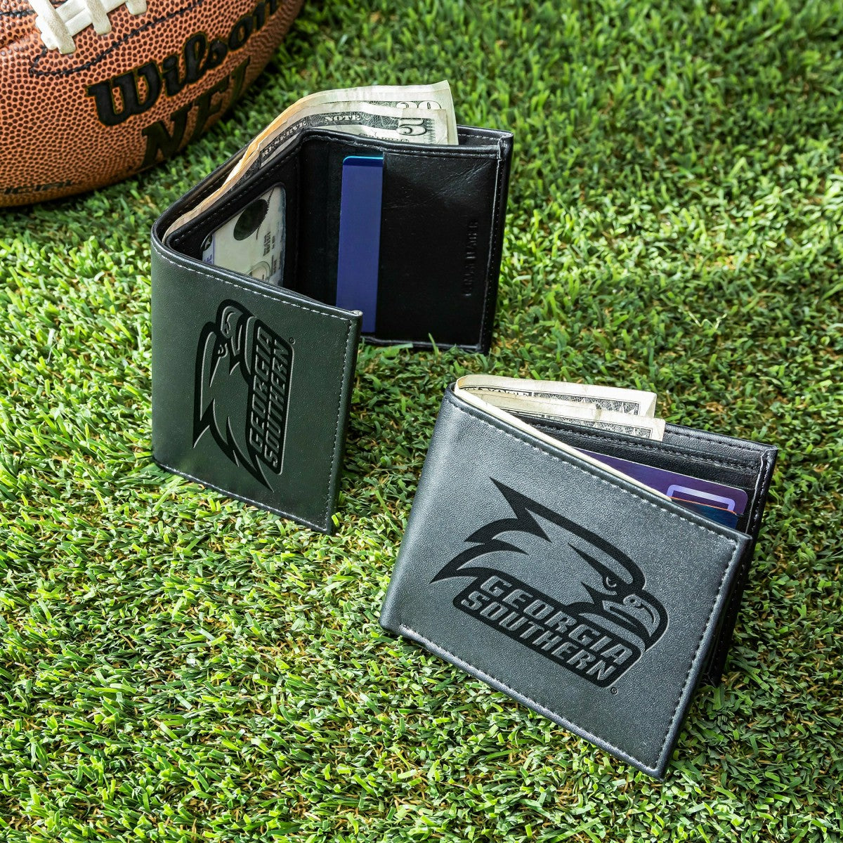 Georgia Southern, Bi-Fold and Tri-Fold Wallet Gift Set, Black, Collegiate, Home