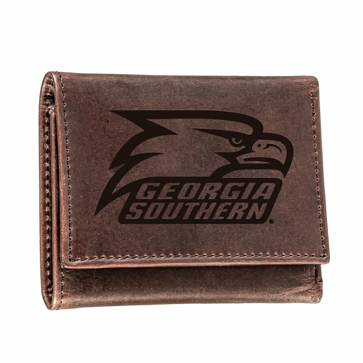 Georgia Southern University, Tri-Fold Wallet, Brown, CH, 100% Genuine , Collegiate, Home
